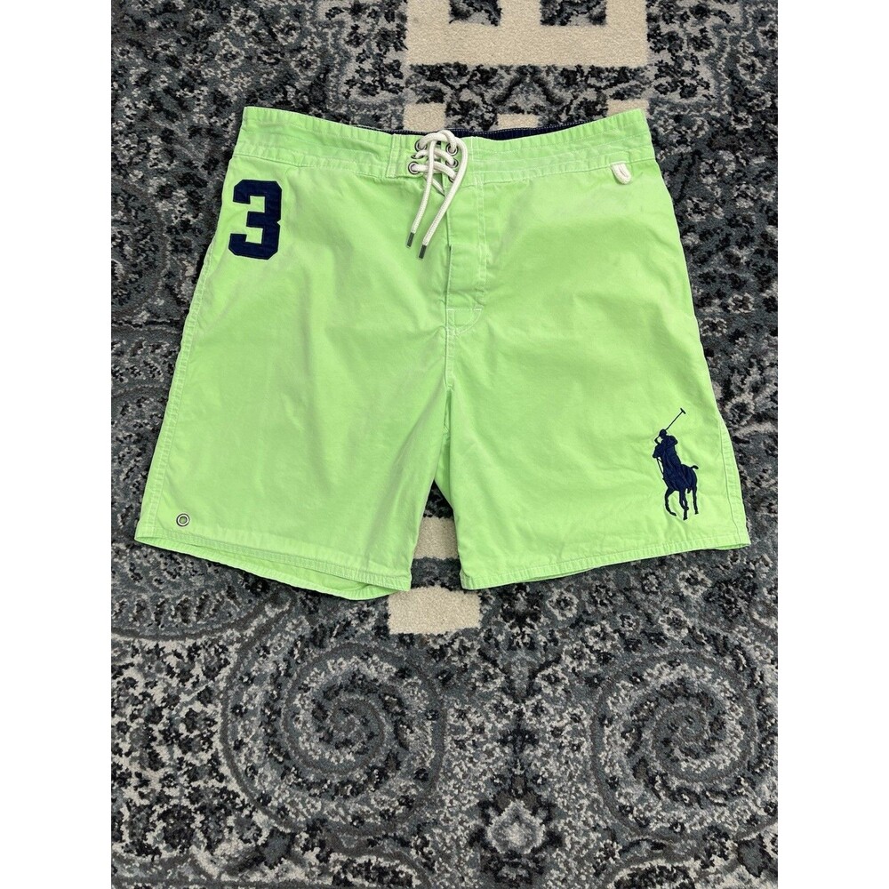 Polo Ralph Lauren #3 Big Pony Men's Large Green Polo Team Swim